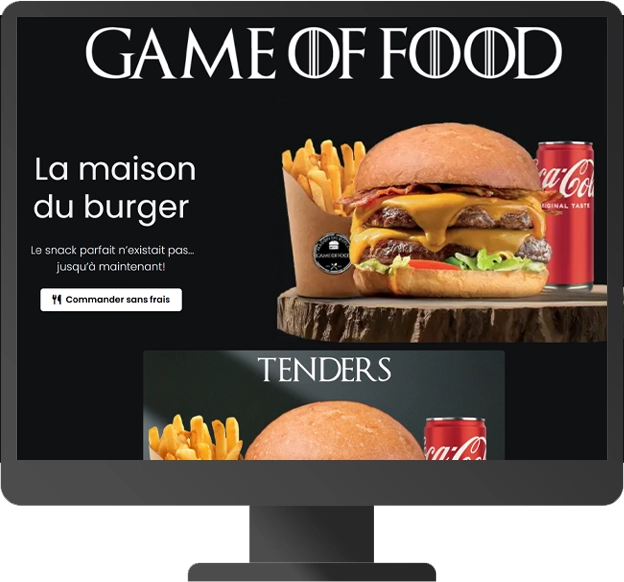 Site de commande en ligne du snack Game Of Food